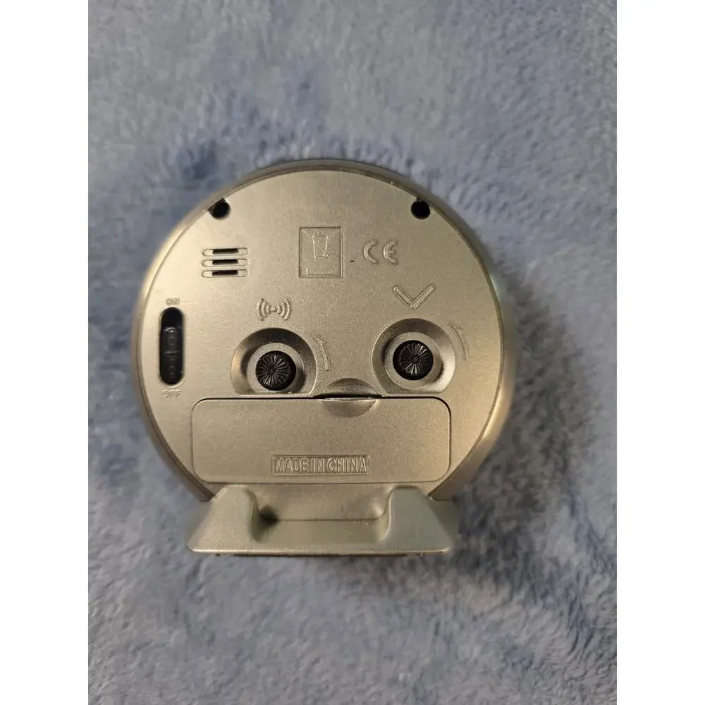 Bulova B5027 Lite Night Alarm Clock Brushed Silver Black Light Snooze-Works